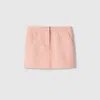 Gucci Gg Wool Flannel Skirt In Pink