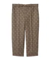Gucci Gg Wool Flannel Trousers In Brown