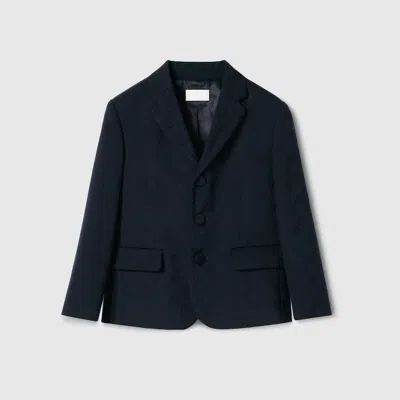 Gucci Kids' Gg Wool Jacket In Blue