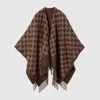 Gucci Gg Wool Jacquard Cape In Brown