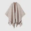 Gucci Gg Wool Jacquard Cape In Neutral