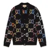 Gucci Gg Wool Jacquard Cardigan 'black'