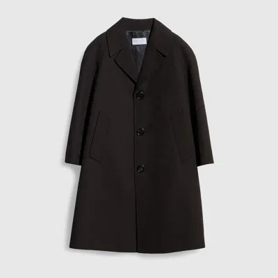 Gucci Kids' Gg Wool Jacquard Coat In Black