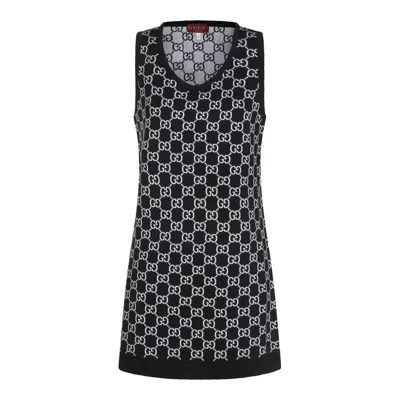 Gucci Gg Wool Jacquard Mini Dress
