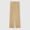 Gucci Gg Wool Jacquard Trousers In Beige