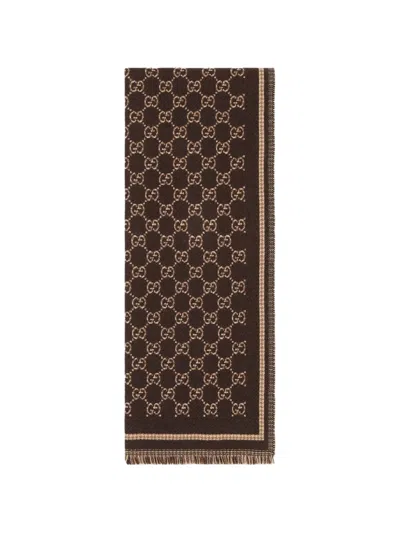 GUCCI GG WOOL JACQUARD SCARF