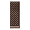 Gucci Patterned Rectangular Wool Scarf In Brown