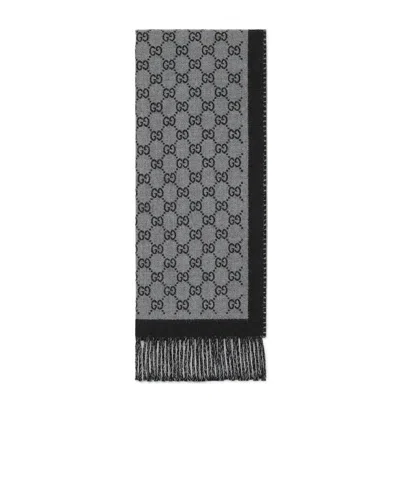 GUCCI GG JACQUARD WOOL SCARF