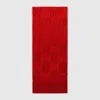 Gucci Gg Wool Jacquard Scarf In Red