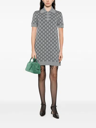 GUCCI GUCCI GG WOOL POLO DRESS