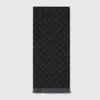 Gucci Gg Wool Scarf In Black
