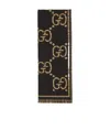 Gucci Gg Wool Scarf In Black
