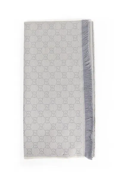 Gucci Gg Wool Scarf In White