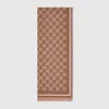 Gucci Gg Wool Scarf In Brown