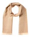 Gucci Gg Wool Scarf In Brown
