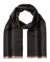 Gucci Gg Wool Scarf In Brown