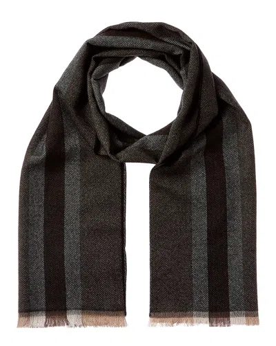 Gucci Gg Wool Scarf In Brown