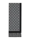 Gucci Fringed Edges Reversible Scarves Collection In Black