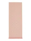 Gucci Embroidered Wool Scarf In Pink