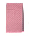 Gucci Gg Wool Scarf In Pink