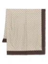 Gucci Gg Wool Shawl In Brown