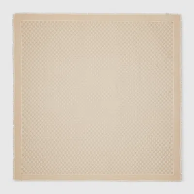 Gucci Gg Wool Shawl In Neutral