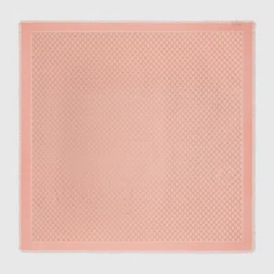 Gucci Gg Wool Shawl In Pink