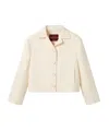 Gucci Gg Wool Silk Crêpe Jacquard Jacket In Off White