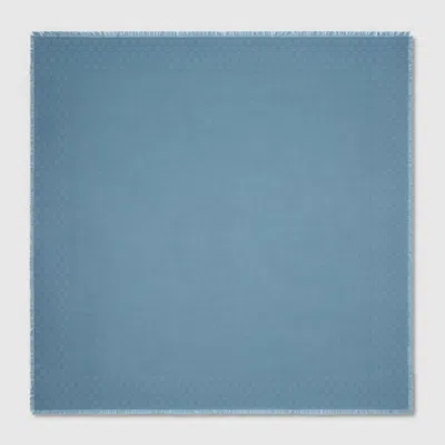GUCCI GUCCI GG WOOL SILK JACQUARD SHAWL