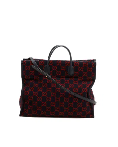 Gucci Gg Wool Tote Bag In Multicolour