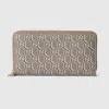 Gucci Gg Full Zipper Wallet In Beige