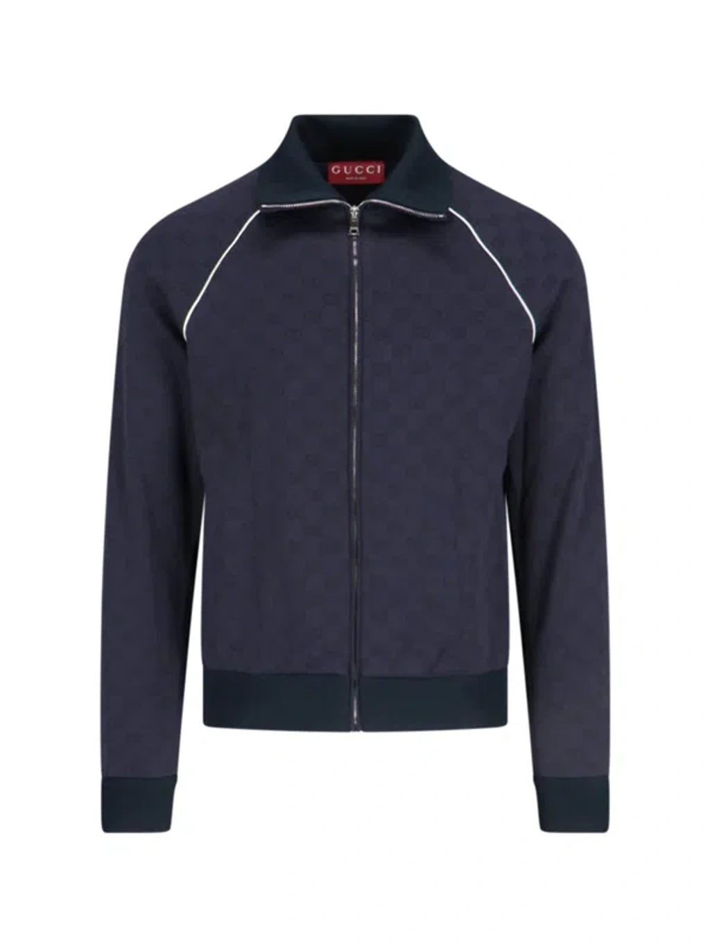 Gucci 'gg' Zip Sweatshirt In Blue | ModeSens