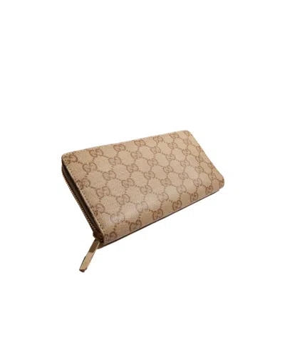 Gucci Gg Zip-around Wallet In Nude