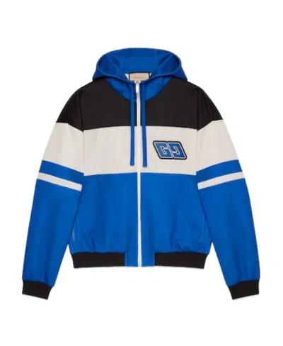 Gucci Gg Zipper Casual Jacket In Blue