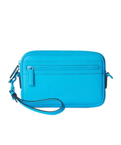 Gucci Gg Zipper Shoulder Bag In Blue