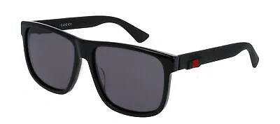 Pre-owned Gucci Gg0010s-001 Black Grey In Gray