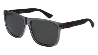 Pre-owned Gucci Gg0010s Grey Black/grey Polarized (004) Sunglasses In Gray