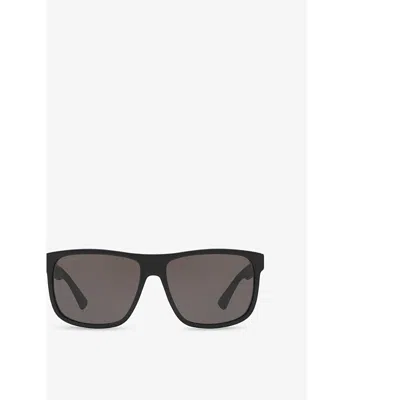 Gucci Womens Black Gg0010s Square-frame Acetate Sunglasses