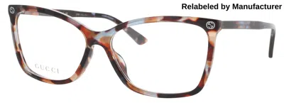 Gucci Gg0025o Acetate Eyeglasses 56-14-140 In 013 - Havana / Demo