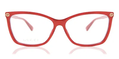 Gucci Gg0025o Women's Glasses, Red, Size 56