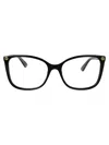 Gucci Womens Black Gg0914o Acetate Rectangular-frame Optical Glasses In Black-black-transparent
