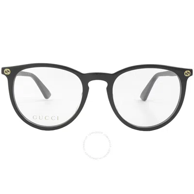 Gucci Gg0027o Demo Teacup Ladies Eyeglasses Gg0027o 001 50 In Black