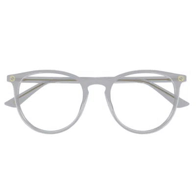Gucci Gg0027o-010light-blue-light-blue-transparent In Gray
