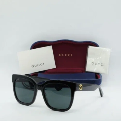 Pre-owned Gucci Gg0034sn 001 Black/grey 54-20-140 Sunglasses In Gray