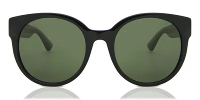 Gucci Gg0035sn 002 Occhiali Da Sole Neri Per Donna In Orange