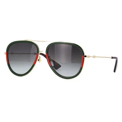 Gucci Gg0062s Grey Gradient Polarized Sunglasses In Brown