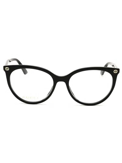 Gucci Gg0093o Eyeglasses In Black / Clear Demo Lens