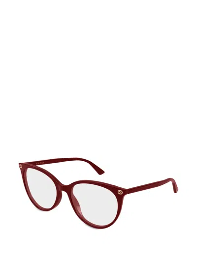 Gucci Gg0093o Round Frame Glasses In Red