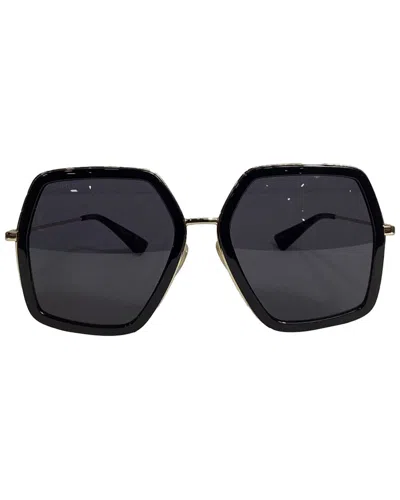 GUCCI GUCCI GG0106S 001 OVERSIZED SUNGLASSES (AUTHENTIC PRE-LOVED)