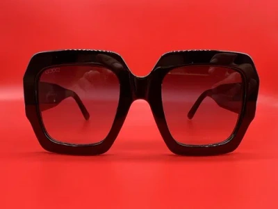 Pre-owned Gucci Gg0178s 001 Black Frames Gray Gradient Lens 54-25-145 Made In Italy